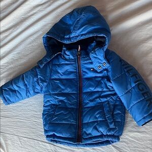 Tommy Hilfiger Vibrant Blue Hooded puffer Jacket 18 m